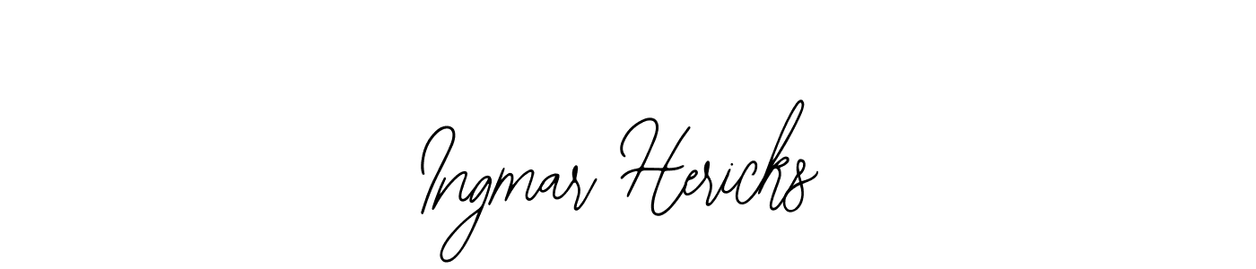 You should practise on your own different ways (Bearetta-2O07w) to write your name (Ingmar Hericks) in signature. don't let someone else do it for you. Ingmar Hericks signature style 12 images and pictures png