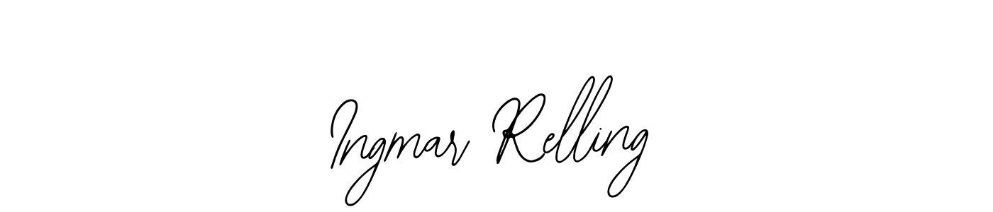 You should practise on your own different ways (Bearetta-2O07w) to write your name (Ingmar Relling) in signature. don't let someone else do it for you. Ingmar Relling signature style 12 images and pictures png