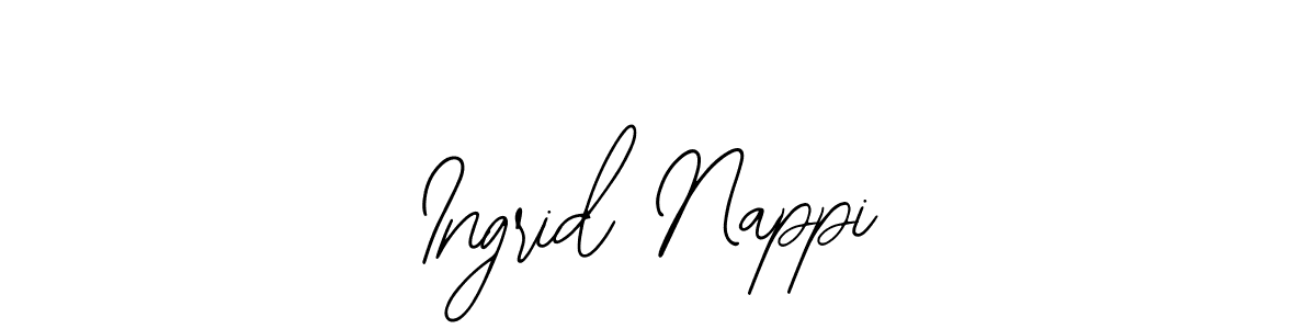 How to make Ingrid Nappi name signature. Use Bearetta-2O07w style for creating short signs online. This is the latest handwritten sign. Ingrid Nappi signature style 12 images and pictures png