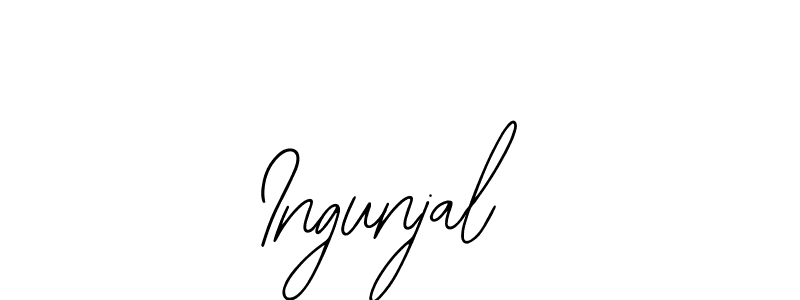 Use a signature maker to create a handwritten signature online. With this signature software, you can design (Bearetta-2O07w) your own signature for name Ingunjal. Ingunjal signature style 12 images and pictures png