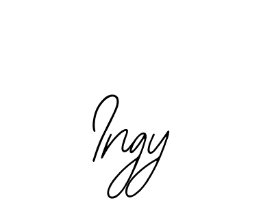 Use a signature maker to create a handwritten signature online. With this signature software, you can design (Bearetta-2O07w) your own signature for name Ingy. Ingy signature style 12 images and pictures png