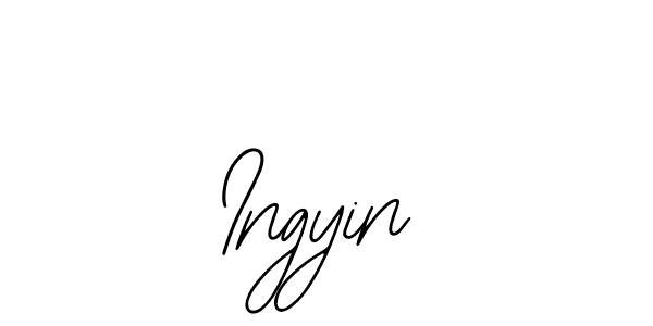 You should practise on your own different ways (Bearetta-2O07w) to write your name (Ingyin) in signature. don't let someone else do it for you. Ingyin signature style 12 images and pictures png