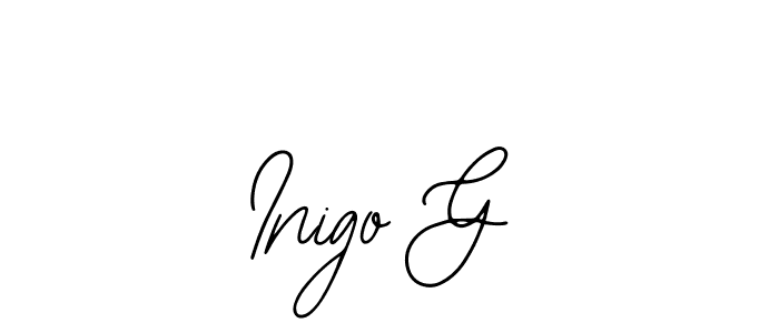 It looks lik you need a new signature style for name Inigo G. Design unique handwritten (Bearetta-2O07w) signature with our free signature maker in just a few clicks. Inigo G signature style 12 images and pictures png