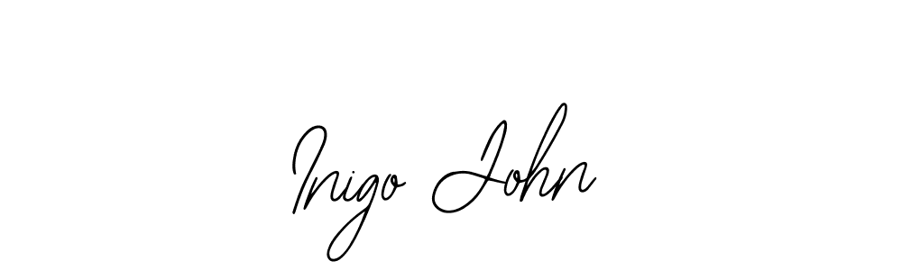 How to make Inigo John name signature. Use Bearetta-2O07w style for creating short signs online. This is the latest handwritten sign. Inigo John signature style 12 images and pictures png