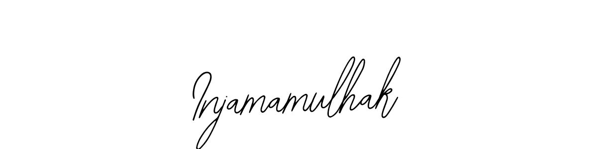 Use a signature maker to create a handwritten signature online. With this signature software, you can design (Bearetta-2O07w) your own signature for name Injamamulhak. Injamamulhak signature style 12 images and pictures png