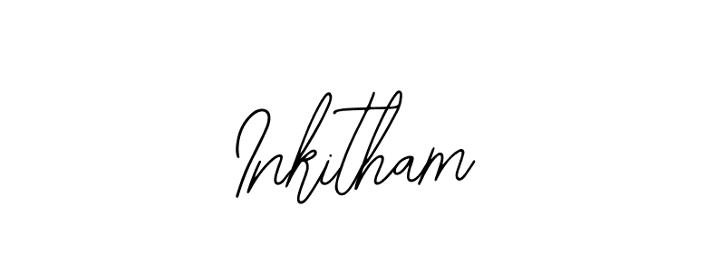 How to make Inkitham name signature. Use Bearetta-2O07w style for creating short signs online. This is the latest handwritten sign. Inkitham signature style 12 images and pictures png