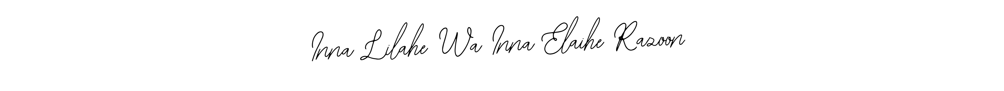 Make a beautiful signature design for name Inna Lilahe Wa Inna Elaihe Razoon. Use this online signature maker to create a handwritten signature for free. Inna Lilahe Wa Inna Elaihe Razoon signature style 12 images and pictures png