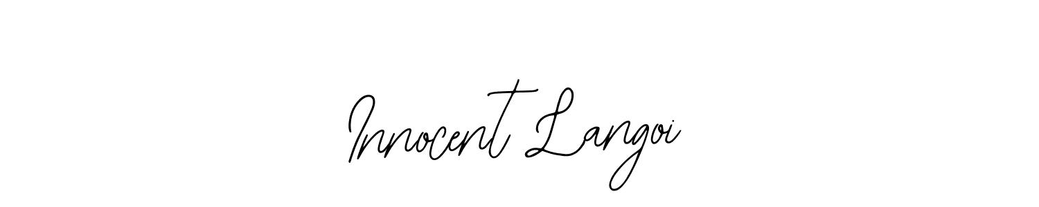 How to make Innocent Langoi name signature. Use Bearetta-2O07w style for creating short signs online. This is the latest handwritten sign. Innocent Langoi signature style 12 images and pictures png