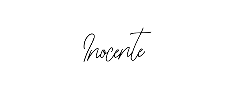 Use a signature maker to create a handwritten signature online. With this signature software, you can design (Bearetta-2O07w) your own signature for name Inocente. Inocente signature style 12 images and pictures png