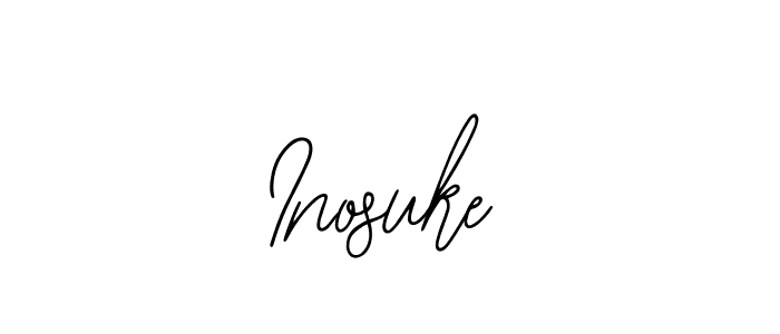 How to make Inosuke name signature. Use Bearetta-2O07w style for creating short signs online. This is the latest handwritten sign. Inosuke signature style 12 images and pictures png