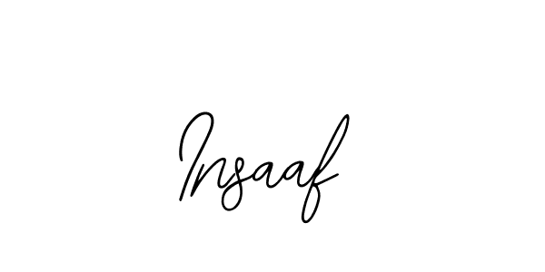 Use a signature maker to create a handwritten signature online. With this signature software, you can design (Bearetta-2O07w) your own signature for name Insaaf. Insaaf signature style 12 images and pictures png