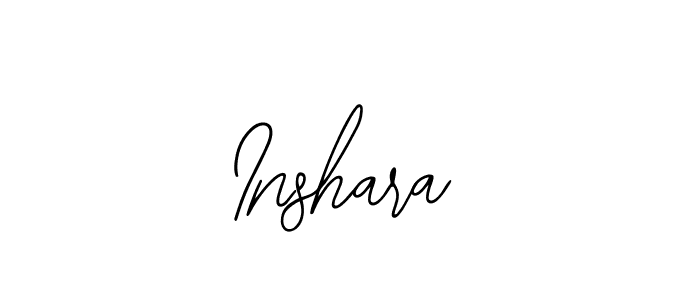 You should practise on your own different ways (Bearetta-2O07w) to write your name (Inshara) in signature. don't let someone else do it for you. Inshara signature style 12 images and pictures png