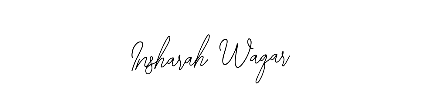 Make a beautiful signature design for name Insharah Waqar. With this signature (Bearetta-2O07w) style, you can create a handwritten signature for free. Insharah Waqar signature style 12 images and pictures png