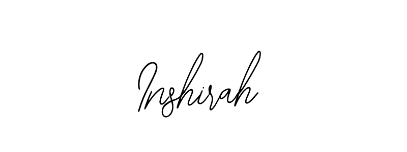 Make a beautiful signature design for name Inshirah. Use this online signature maker to create a handwritten signature for free. Inshirah signature style 12 images and pictures png