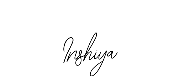 Design your own signature with our free online signature maker. With this signature software, you can create a handwritten (Bearetta-2O07w) signature for name Inshiya. Inshiya signature style 12 images and pictures png