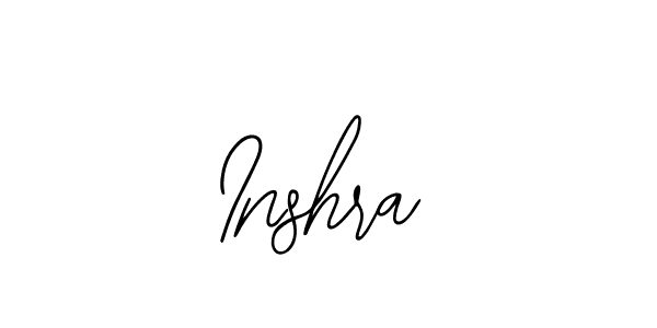 How to make Inshra name signature. Use Bearetta-2O07w style for creating short signs online. This is the latest handwritten sign. Inshra signature style 12 images and pictures png