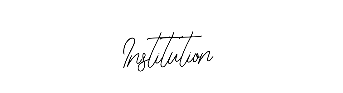 Make a beautiful signature design for name Institution. Use this online signature maker to create a handwritten signature for free. Institution signature style 12 images and pictures png