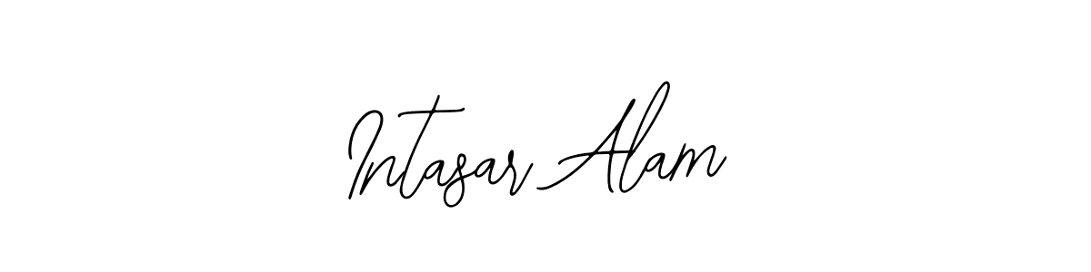 Also You can easily find your signature by using the search form. We will create Intasar Alam name handwritten signature images for you free of cost using Bearetta-2O07w sign style. Intasar Alam signature style 12 images and pictures png
