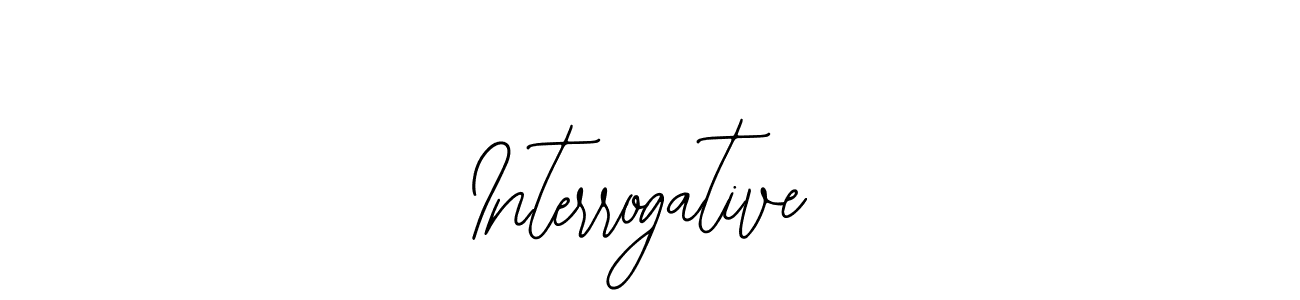 if you are searching for the best signature style for your name Interrogative. so please give up your signature search. here we have designed multiple signature styles  using Bearetta-2O07w. Interrogative signature style 12 images and pictures png