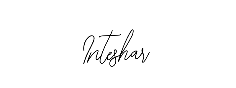 You should practise on your own different ways (Bearetta-2O07w) to write your name (Inteshar) in signature. don't let someone else do it for you. Inteshar signature style 12 images and pictures png