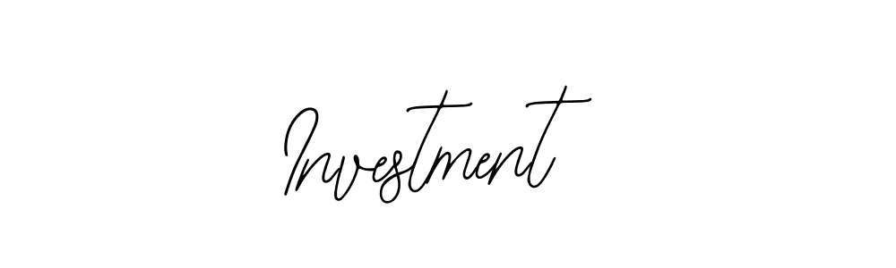 The best way (Bearetta-2O07w) to make a short signature is to pick only two or three words in your name. The name Investment include a total of six letters. For converting this name. Investment signature style 12 images and pictures png