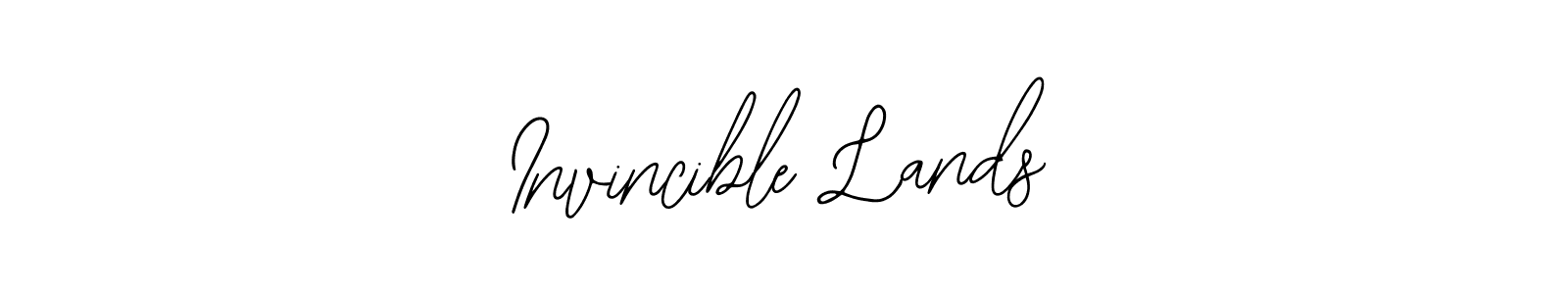 Make a beautiful signature design for name Invincible Lands. With this signature (Bearetta-2O07w) style, you can create a handwritten signature for free. Invincible Lands signature style 12 images and pictures png