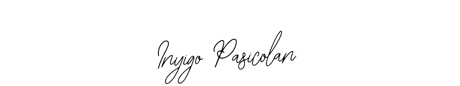 Bearetta-2O07w is a professional signature style that is perfect for those who want to add a touch of class to their signature. It is also a great choice for those who want to make their signature more unique. Get Inyigo Pasicolan name to fancy signature for free. Inyigo Pasicolan signature style 12 images and pictures png