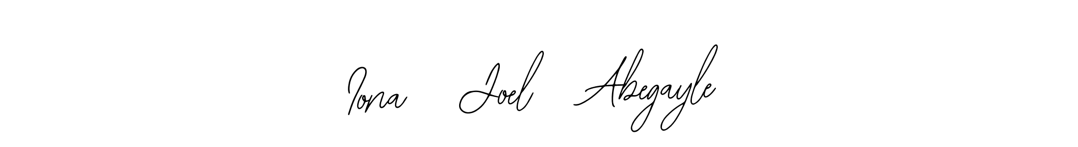 Make a beautiful signature design for name Iona   Joel   Abegayle. With this signature (Bearetta-2O07w) style, you can create a handwritten signature for free. Iona   Joel   Abegayle signature style 12 images and pictures png