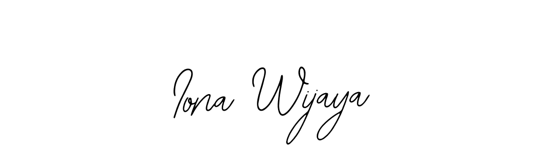 How to make Iona Wijaya name signature. Use Bearetta-2O07w style for creating short signs online. This is the latest handwritten sign. Iona Wijaya signature style 12 images and pictures png