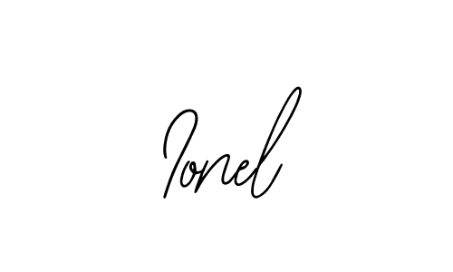 You should practise on your own different ways (Bearetta-2O07w) to write your name (Ionel) in signature. don't let someone else do it for you. Ionel signature style 12 images and pictures png