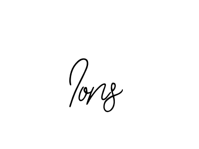 Make a beautiful signature design for name Ions. With this signature (Bearetta-2O07w) style, you can create a handwritten signature for free. Ions signature style 12 images and pictures png