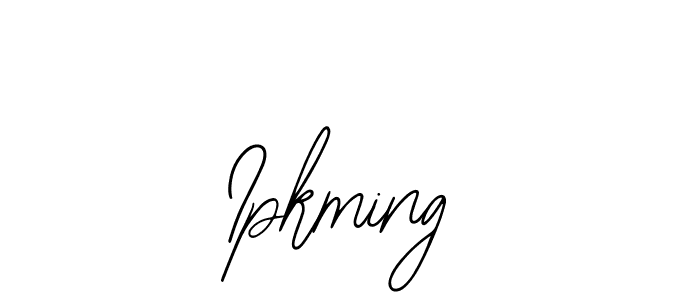 The best way (Bearetta-2O07w) to make a short signature is to pick only two or three words in your name. The name Ipkming include a total of six letters. For converting this name. Ipkming signature style 12 images and pictures png