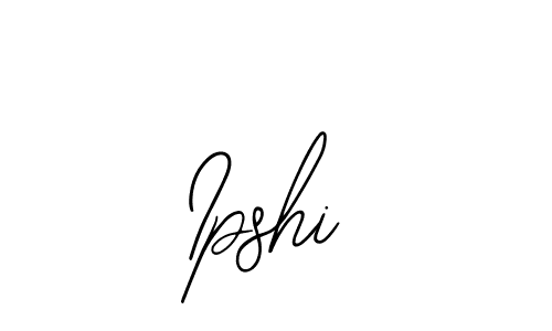 Use a signature maker to create a handwritten signature online. With this signature software, you can design (Bearetta-2O07w) your own signature for name Ipshi. Ipshi signature style 12 images and pictures png