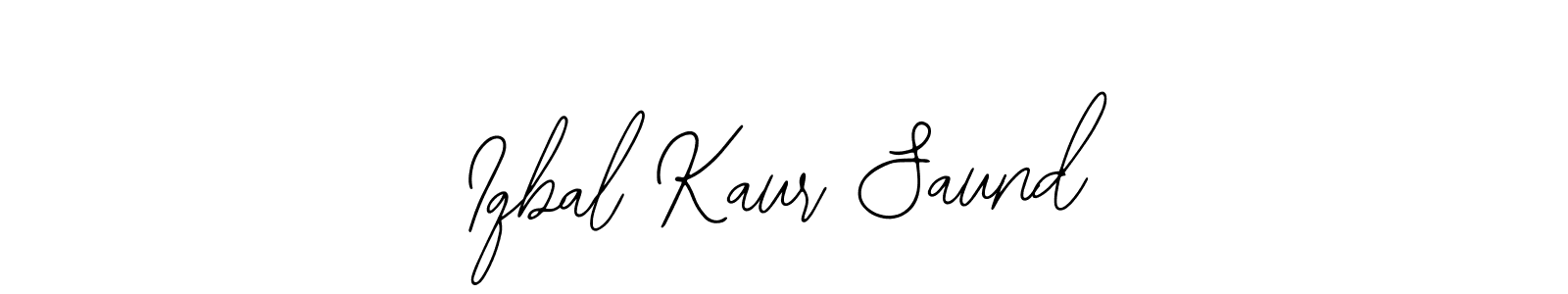 The best way (Bearetta-2O07w) to make a short signature is to pick only two or three words in your name. The name Iqbal Kaur Saund include a total of six letters. For converting this name. Iqbal Kaur Saund signature style 12 images and pictures png