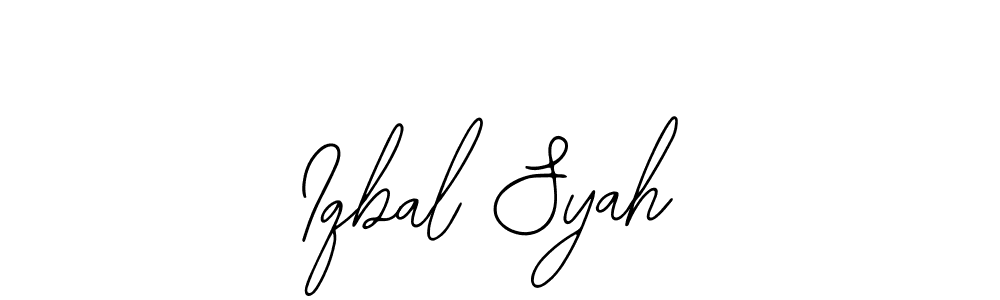 The best way (Bearetta-2O07w) to make a short signature is to pick only two or three words in your name. The name Iqbal Syah include a total of six letters. For converting this name. Iqbal Syah signature style 12 images and pictures png