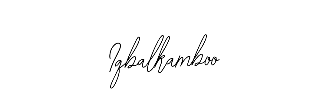 Bearetta-2O07w is a professional signature style that is perfect for those who want to add a touch of class to their signature. It is also a great choice for those who want to make their signature more unique. Get Iqbalkamboo name to fancy signature for free. Iqbalkamboo signature style 12 images and pictures png