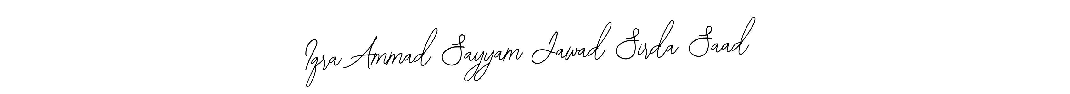 How to make Iqra Ammad Sayyam Jawad Sirda Saad signature? Bearetta-2O07w is a professional autograph style. Create handwritten signature for Iqra Ammad Sayyam Jawad Sirda Saad name. Iqra Ammad Sayyam Jawad Sirda Saad signature style 12 images and pictures png