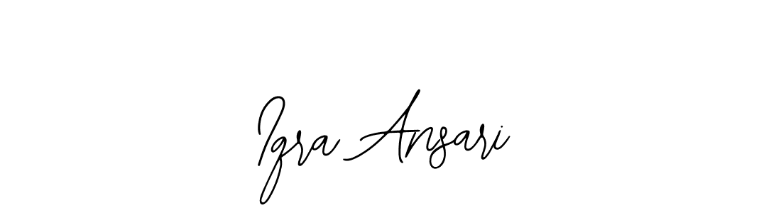 The best way (Bearetta-2O07w) to make a short signature is to pick only two or three words in your name. The name Iqra Ansari include a total of six letters. For converting this name. Iqra Ansari signature style 12 images and pictures png