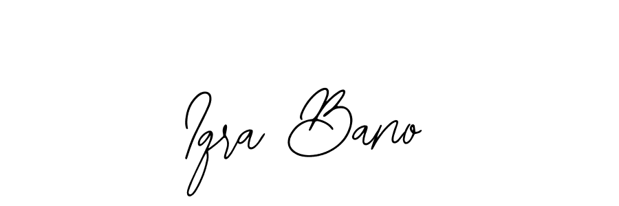 Use a signature maker to create a handwritten signature online. With this signature software, you can design (Bearetta-2O07w) your own signature for name Iqra Bano. Iqra Bano signature style 12 images and pictures png