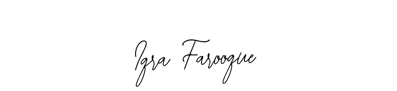 Make a beautiful signature design for name Iqra Farooque. With this signature (Bearetta-2O07w) style, you can create a handwritten signature for free. Iqra Farooque signature style 12 images and pictures png