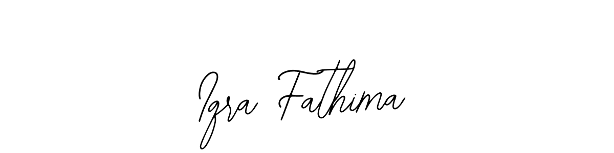 Make a beautiful signature design for name Iqra Fathima. With this signature (Bearetta-2O07w) style, you can create a handwritten signature for free. Iqra Fathima signature style 12 images and pictures png