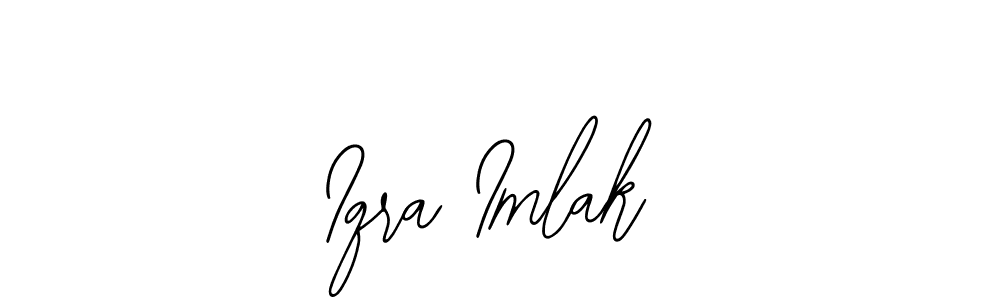 Design your own signature with our free online signature maker. With this signature software, you can create a handwritten (Bearetta-2O07w) signature for name Iqra Imlak. Iqra Imlak signature style 12 images and pictures png