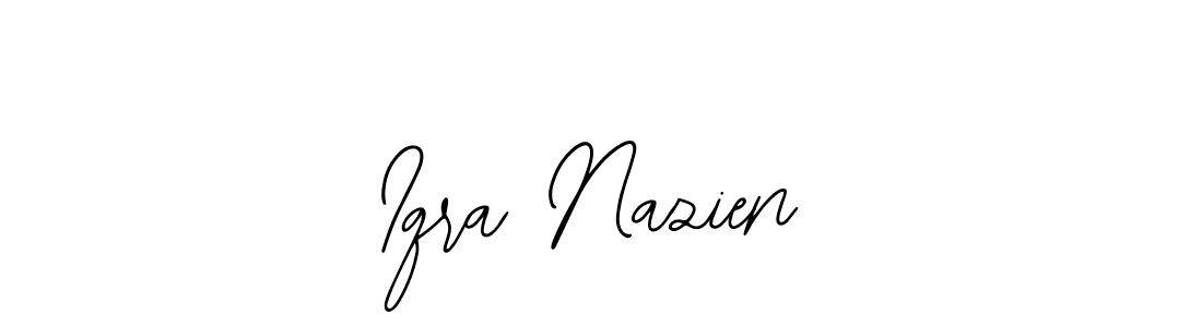 if you are searching for the best signature style for your name Iqra Nazien. so please give up your signature search. here we have designed multiple signature styles  using Bearetta-2O07w. Iqra Nazien signature style 12 images and pictures png