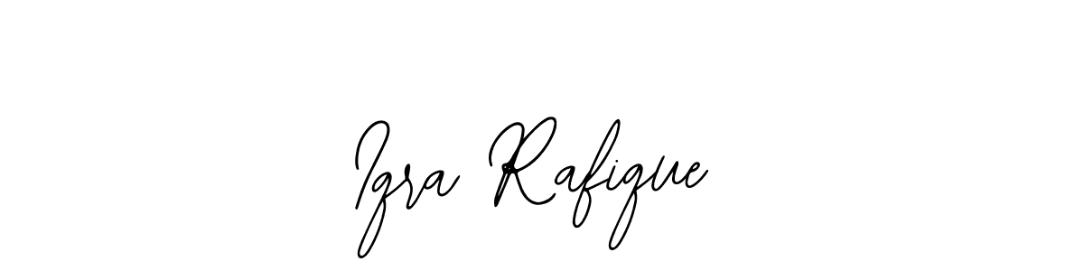 How to make Iqra Rafique name signature. Use Bearetta-2O07w style for creating short signs online. This is the latest handwritten sign. Iqra Rafique signature style 12 images and pictures png