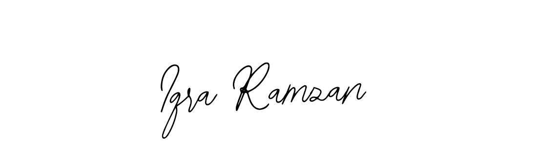 Bearetta-2O07w is a professional signature style that is perfect for those who want to add a touch of class to their signature. It is also a great choice for those who want to make their signature more unique. Get Iqra Ramzan name to fancy signature for free. Iqra Ramzan signature style 12 images and pictures png