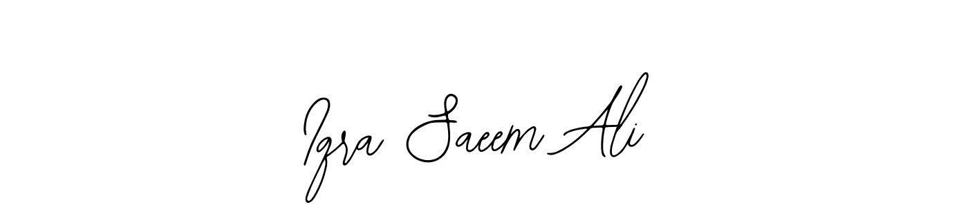 Also we have Iqra Saeem Ali name is the best signature style. Create professional handwritten signature collection using Bearetta-2O07w autograph style. Iqra Saeem Ali signature style 12 images and pictures png