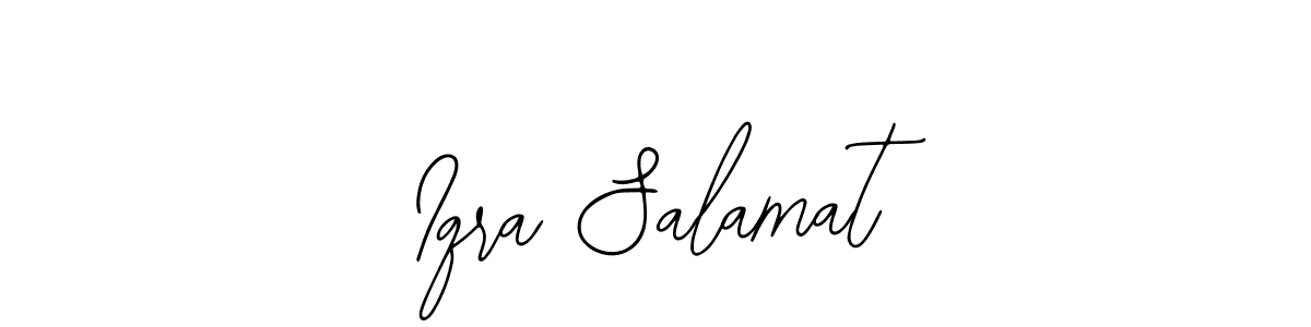 Bearetta-2O07w is a professional signature style that is perfect for those who want to add a touch of class to their signature. It is also a great choice for those who want to make their signature more unique. Get Iqra Salamat name to fancy signature for free. Iqra Salamat signature style 12 images and pictures png