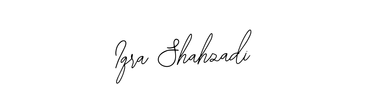 How to make Iqra Shahzadi name signature. Use Bearetta-2O07w style for creating short signs online. This is the latest handwritten sign. Iqra Shahzadi signature style 12 images and pictures png