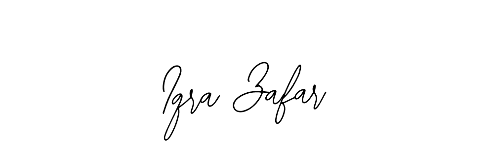 How to make Iqra Zafar name signature. Use Bearetta-2O07w style for creating short signs online. This is the latest handwritten sign. Iqra Zafar signature style 12 images and pictures png