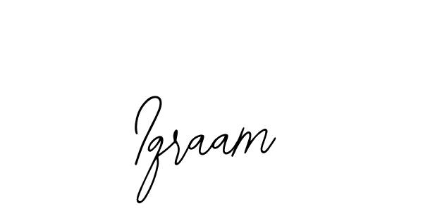 How to make Iqraam name signature. Use Bearetta-2O07w style for creating short signs online. This is the latest handwritten sign. Iqraam signature style 12 images and pictures png